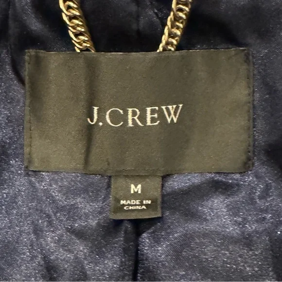 J. CREW Teddy Sherpa Topcoat Peacoat Brown Size Medium Like New - Picture 7 of 12